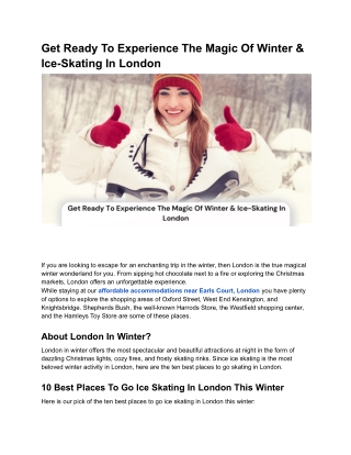 Get Ready To Experience The Magic Of Winter & Ice-Skating In London.docx