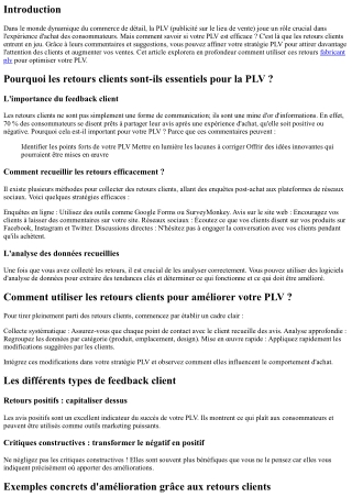 Comment utiliser les retours clients pour améliorer votre PLV ?