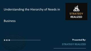 understanding the hierarchy of needs in business
