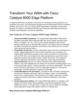 Transform Your WAN with Cisco Catalyst 8000 Edge Platform (1)