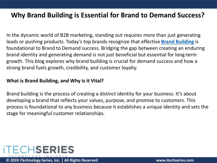 why brand building is essential for brand