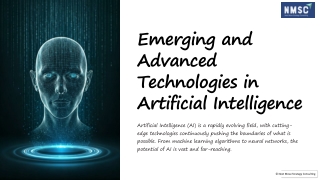 emerging and advanced technologies in artificial