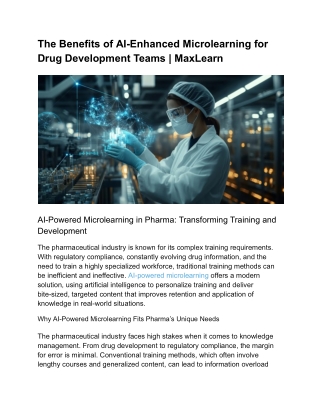 the benefits of ai enhanced microlearning