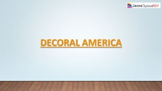 Decoral America Hydro Sublimation: Innovative Surface Decoration Technology for