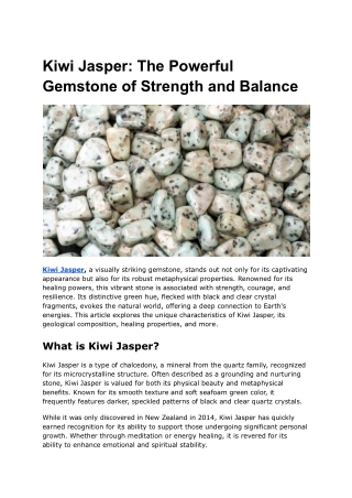 kiwi jasper the powerful gemstone of strength