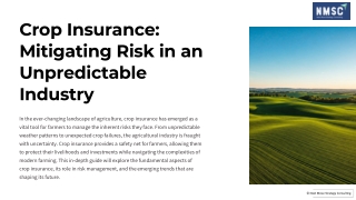 crop insurance mitigating risk
