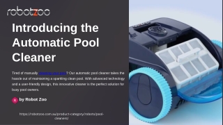 Introducing the Automatic Pool Cleaner