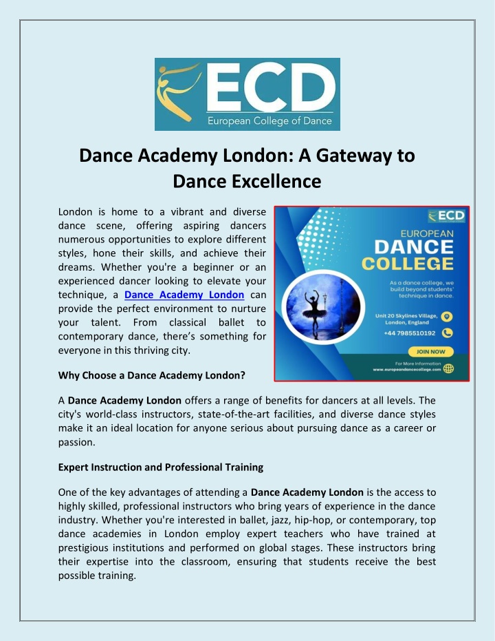 dance academy london a gateway to dance excellence