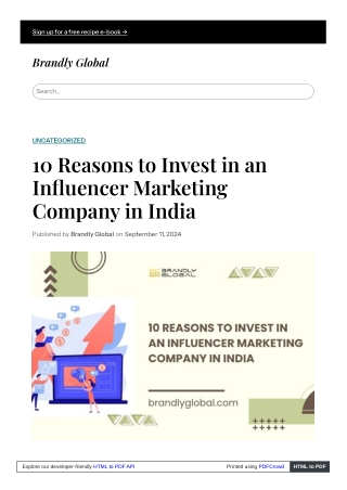 10 Reasons to Invest in an Influencer Marketing Company in India