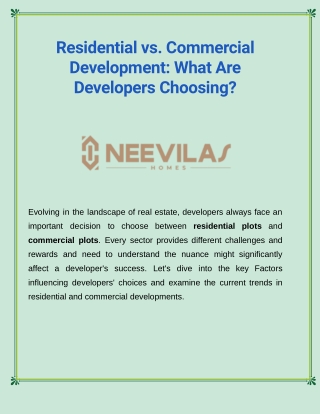 Residential vs. Commercial Development_ What Are Developers Choosing