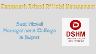 dangayach school of hotel management