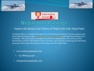 Gorakhpur to Nepal Tour Package, Nepal Tour Package from Gorakhpur