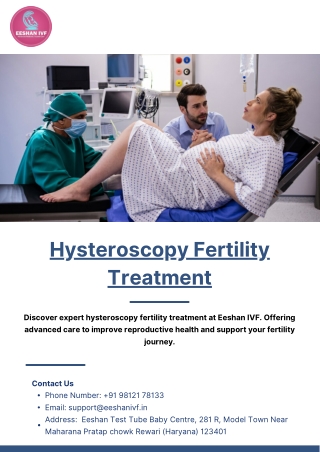 Hysteroscopy Fertility Treatment - Advanced Care at Eeshan IVF