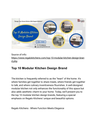 source of info https www regalokitchens