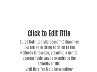 click to edit title cured nutrition microdose