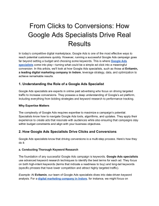 From Clicks to Conversions_ How Google Ads Specialists Drive Real Results