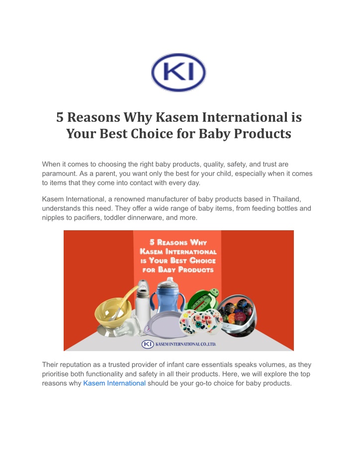 5 reasons why kasem international is your best