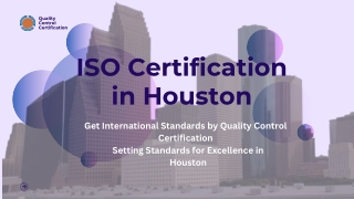 ISO Certification in Houston | Quality Control Certification