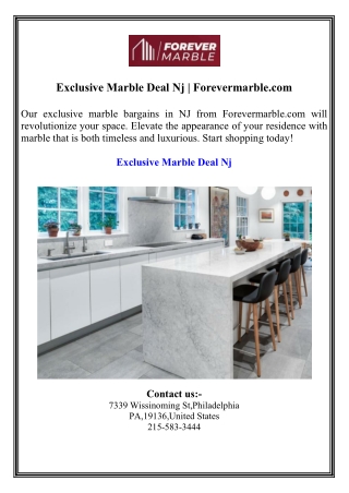 exclusive marble deal nj forevermarble com