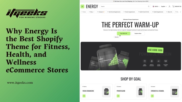 why energy is the best shopify theme for fitness