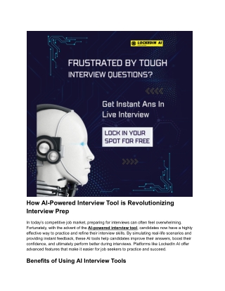 how ai powered interview tool is revolutionizing
