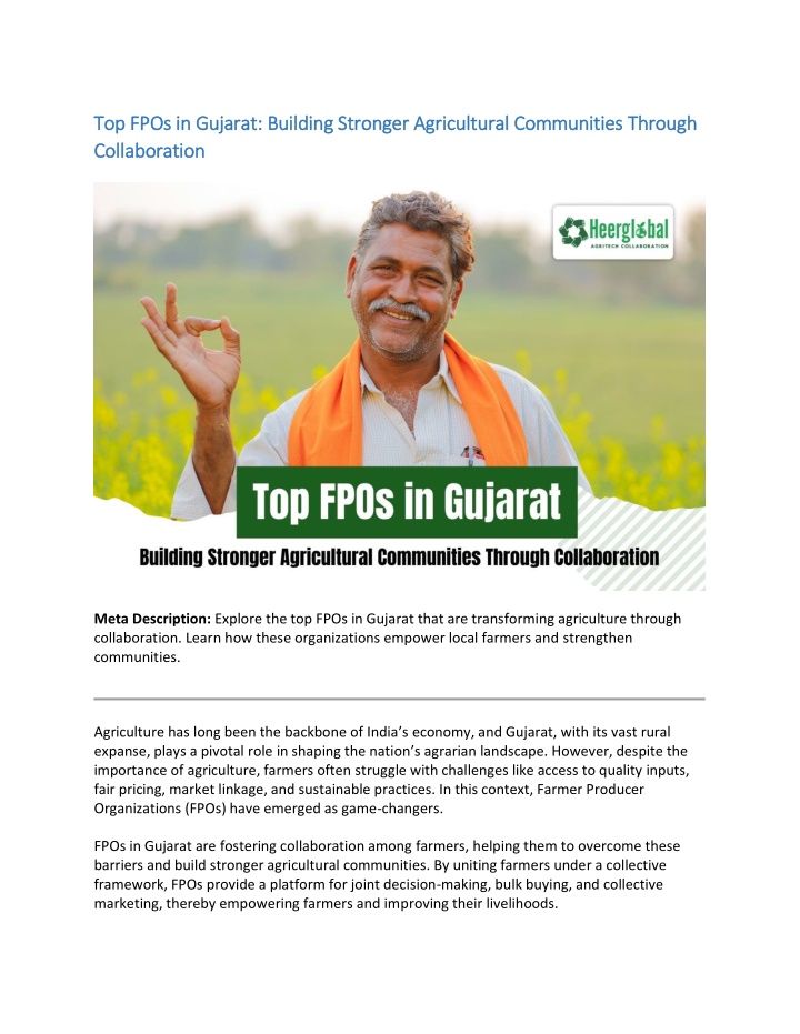 top fpos in gujarat building stronger