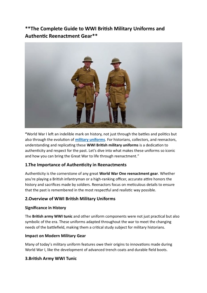 the complete guide to wwi british military