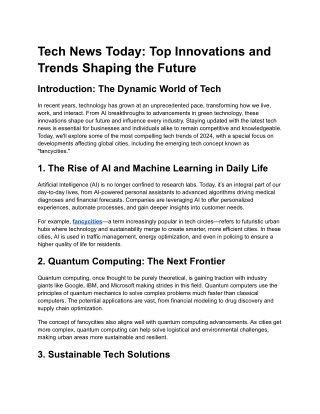 Tech News Today_ Top Innovations and Trends Shaping the Future