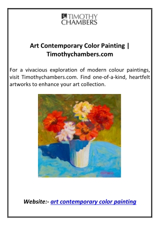 art contemporary color painting timothychambers