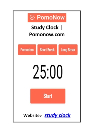 Study Clock  Pomonow.com