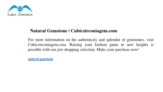 natural gemstone cubiczirconiagem com