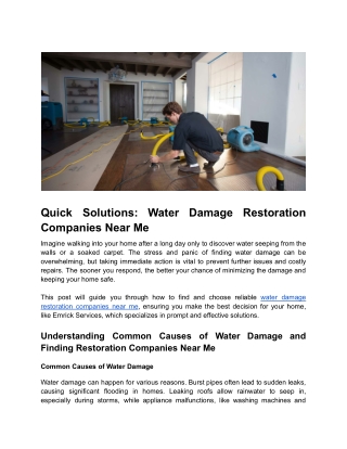 Quick Solutions_ Water Damage Restoration Companies Near Me _ Blog Post 1 _ Month 1