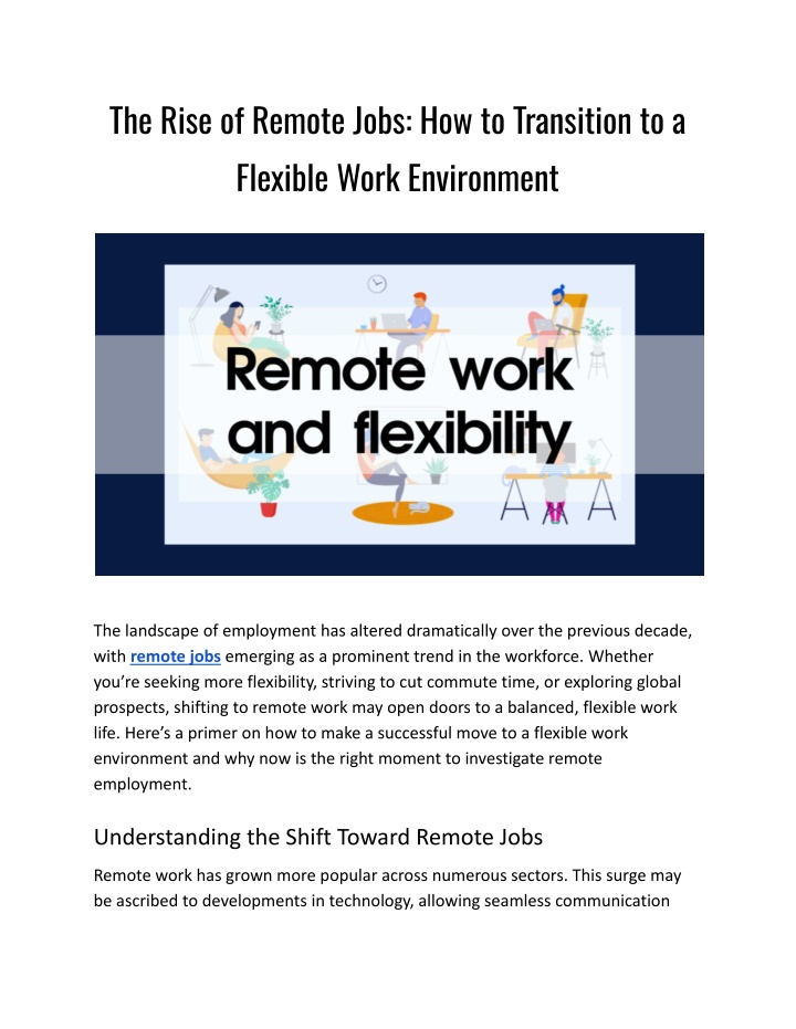 the rise of remote jobs how to transition