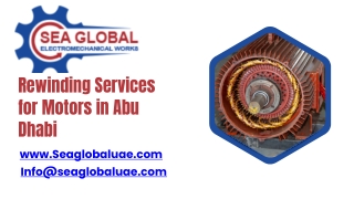 Motor Rewinding Services in Abu Dhabi