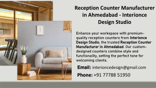 reception counter manufacturer in ahmedabad