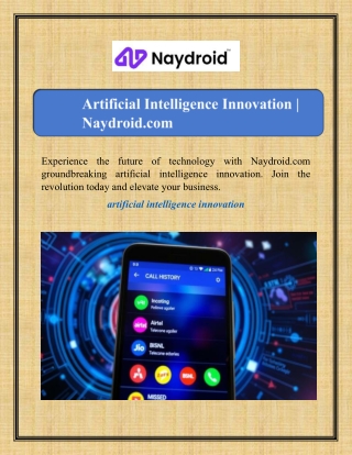 Artificial Intelligence Innovation | Naydroid.com