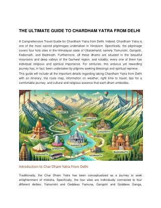 The Ultimate Guide to Chardham Yatra from Delhi