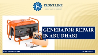 GENERATOR REPAIR IN ABU DHABI