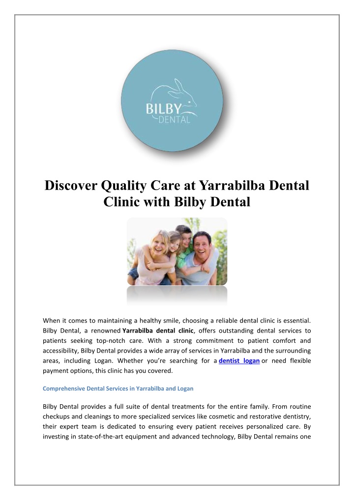 discover quality care at yarrabilba dental clinic