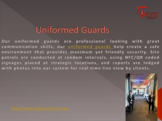 Uniformed Guards - ICORP Security