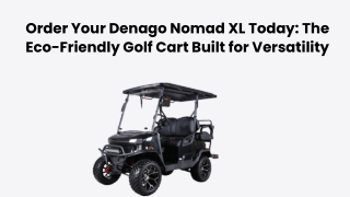 Order Your Denago Nomad XL Today