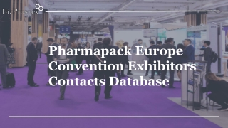 Pharmapack Europe Convention Exhibitors Contacts Database