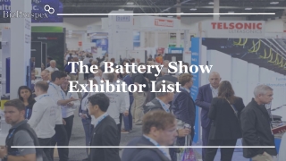 The Battery Show Exhibitor List