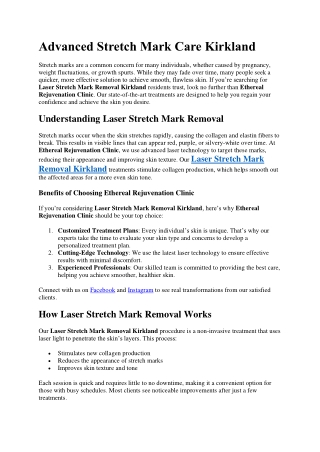 Advanced Stretch Mark Care Kirkland
