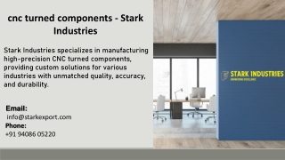 cnc turned components -  Stark Industries