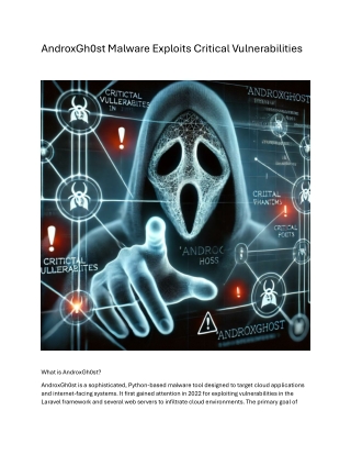 AndroxGh0st Malware Exploits Critical Vulnerabilities