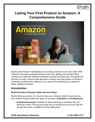 listing your first product on amazon