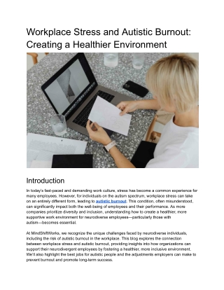 Workplace Stress and Autistic Burnout_ Creating a Healthier Environment