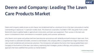 deere and company leading the lawn care products