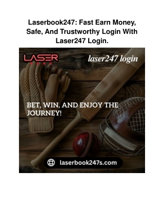 Laserbook247_ Fast Earn Money, Safe, And Trustworthy Login With Laser247 Login